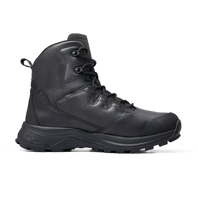 China Factory Wholesale Price Black Leather Ankle Combat Training Shoes Outdoor Full Grain Leather Officer Boots