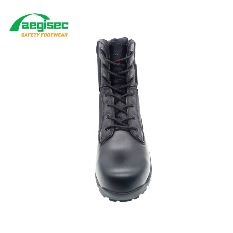 AEGISEC tactical desert boots cow leather lightweight slip oil resistant rubber sole security tactical boots for men