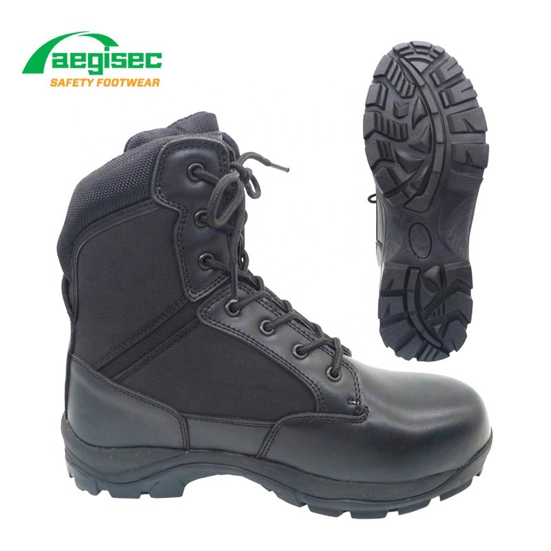 AEGISEC tactical desert boots cow leather lightweight slip oil resistant rubber sole security tactical boots for men