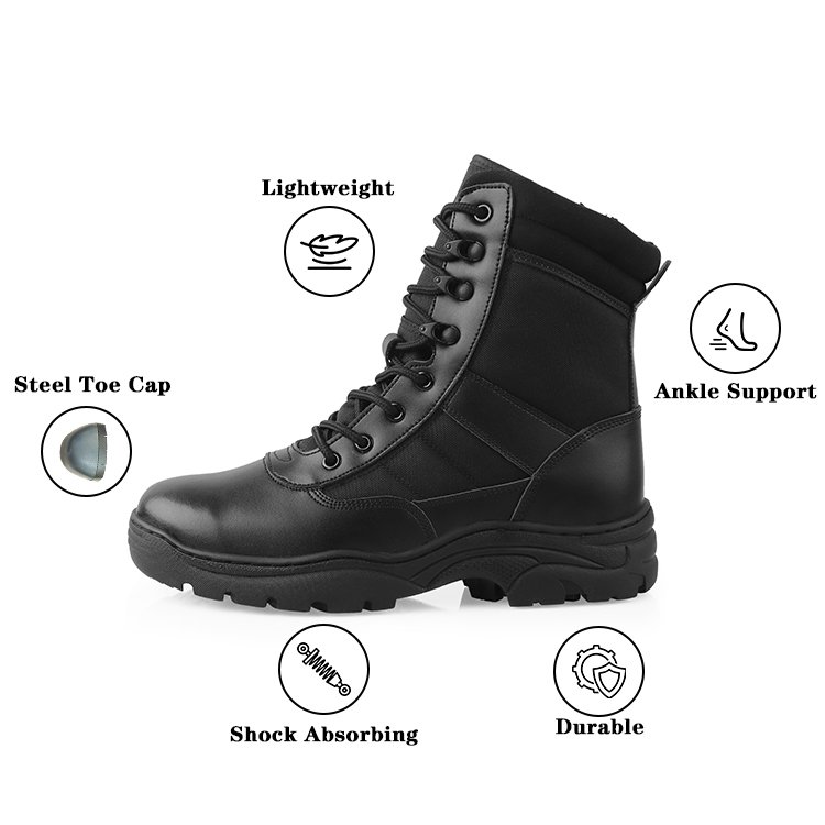 Wholesale Side Zipper High Cut Highquality Outdoor Hiking Shoes Waterproof Anti Slip Tactical Hiking Boots
