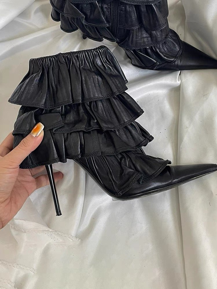 New design stilettos high heel elastic autumn winter tassel chic design ankle boots