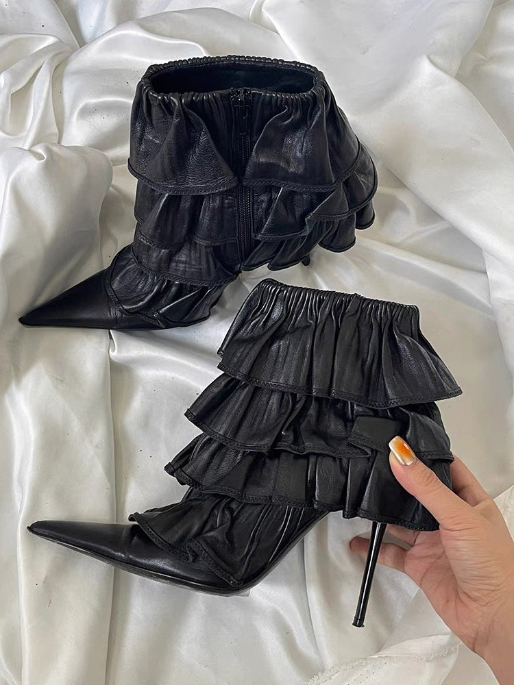 New design stilettos high heel elastic autumn winter tassel chic design ankle boots