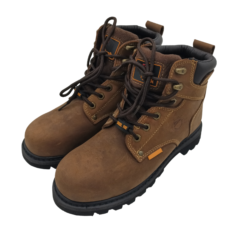 JDS Wholesale Outdoor Leather Steel Toe Safety Work Boots For Men