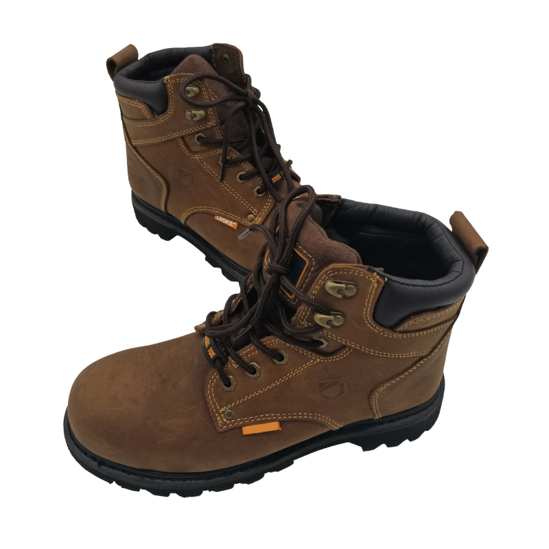JDS Wholesale Outdoor Leather Steel Toe Safety Work Boots For Men
