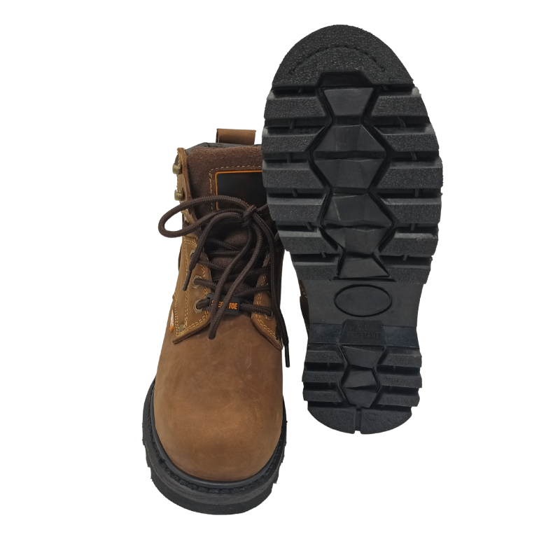 JDS Wholesale Outdoor Leather Steel Toe Safety Work Boots For Men