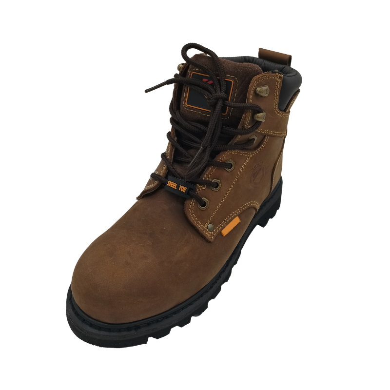 JDS Wholesale Outdoor Leather Steel Toe Safety Work Boots For Men