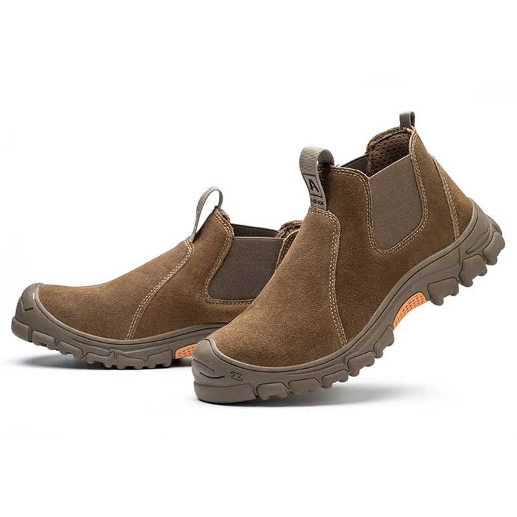 High quality anti smash steel toe safety welding boots mid cut anti puncture cowhide leather work boots