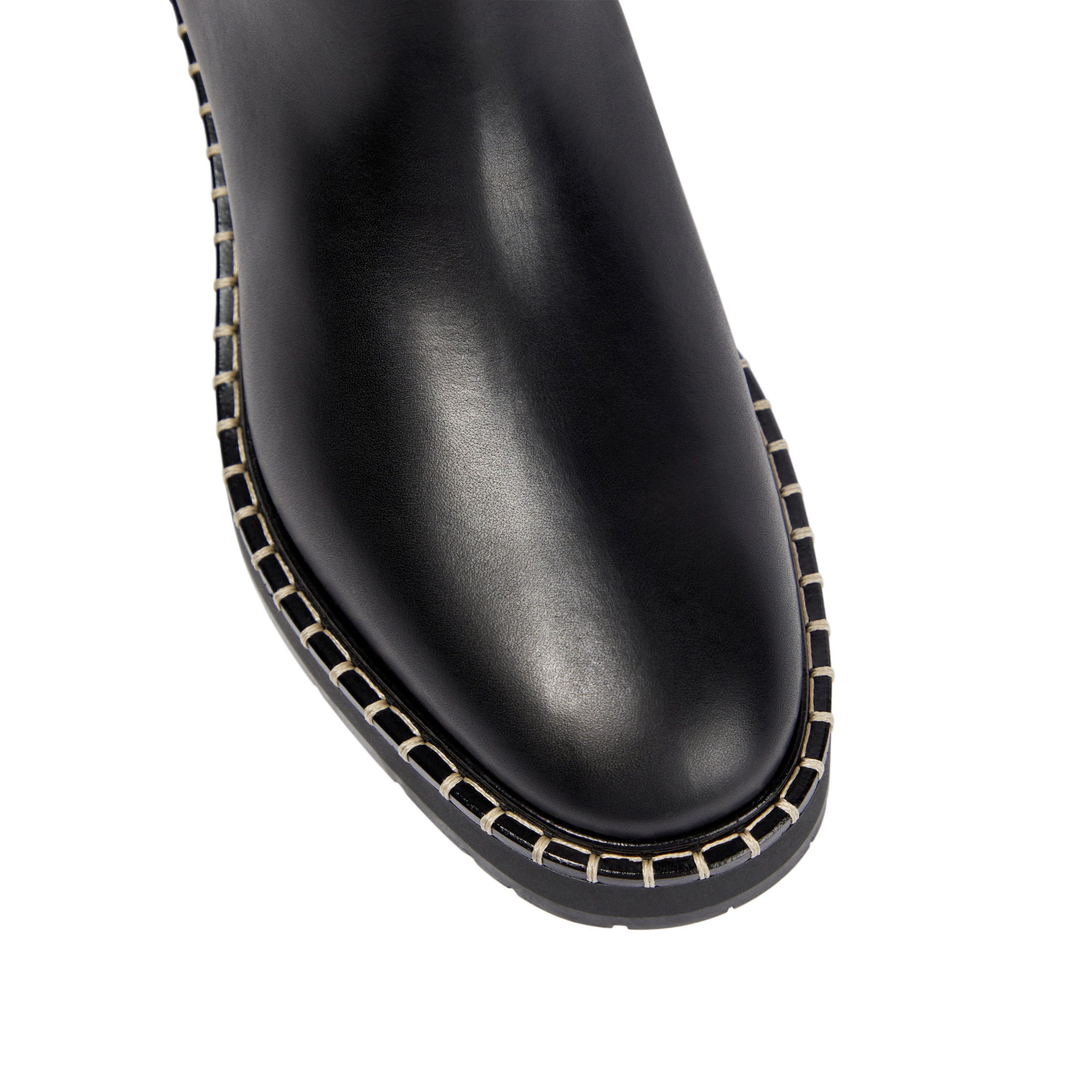 Comfortable Square Toe Flat Long Riding Boots Hand Stitched Black Knee High Boots Women's Slip-On Wide Calf Winter Boots
