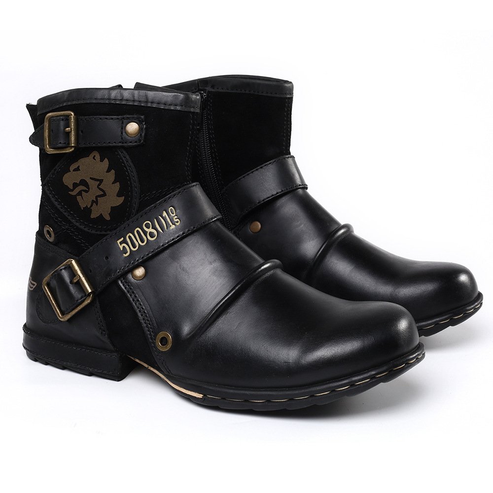 2023 Hot Selling Latest Designs Products Shoes British Style Men Boot Fashion Footwear PU Leather Men's Boots