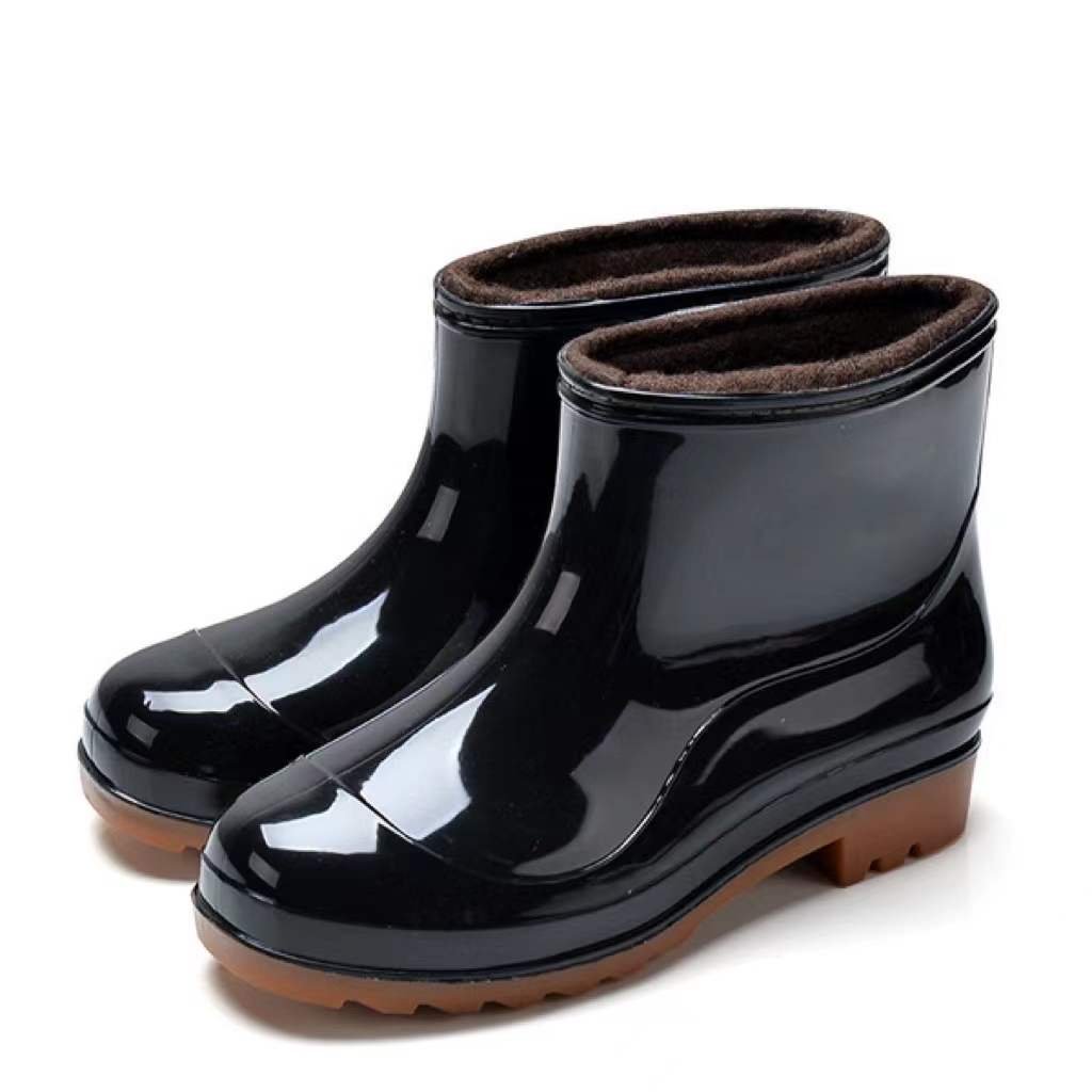 Cotton Rain Boots for Men Winter Fashion Rain Boots Portable Anti-slip Construction Site Rain Boots