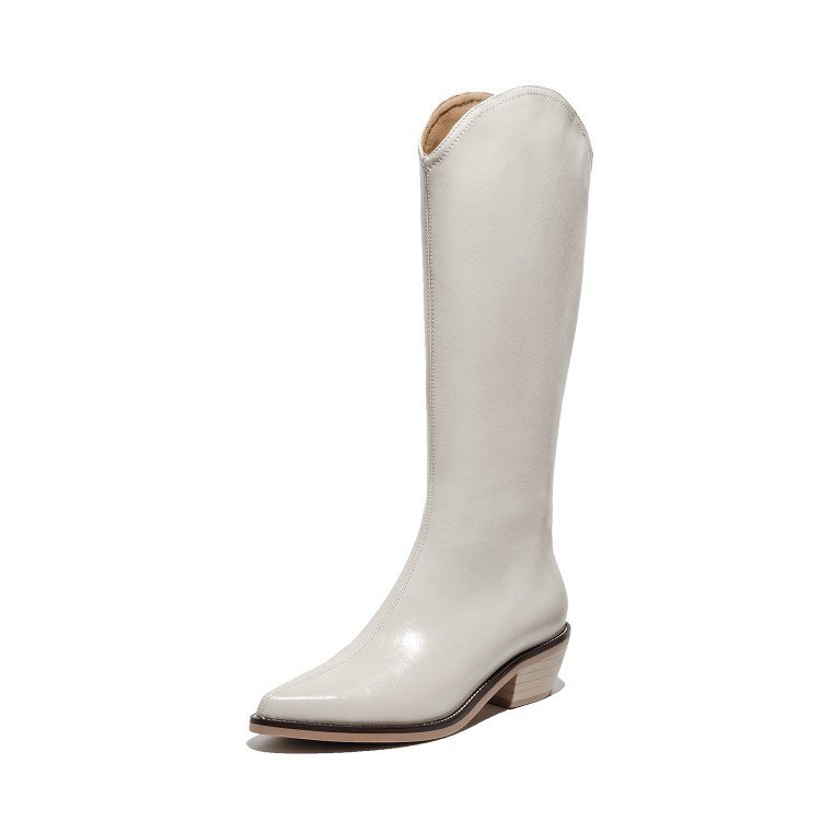 2023 wholesale Fashion Genuine Leather luxury women boot Black white customize logo boots women shoes Ankle Bootie