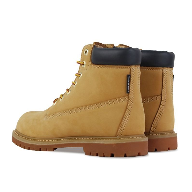 Goodyear Men's Genuine Leather Work Boots Waterproof Winter Shoes Lace-Up Closure Breathable Height Increasing Western Style