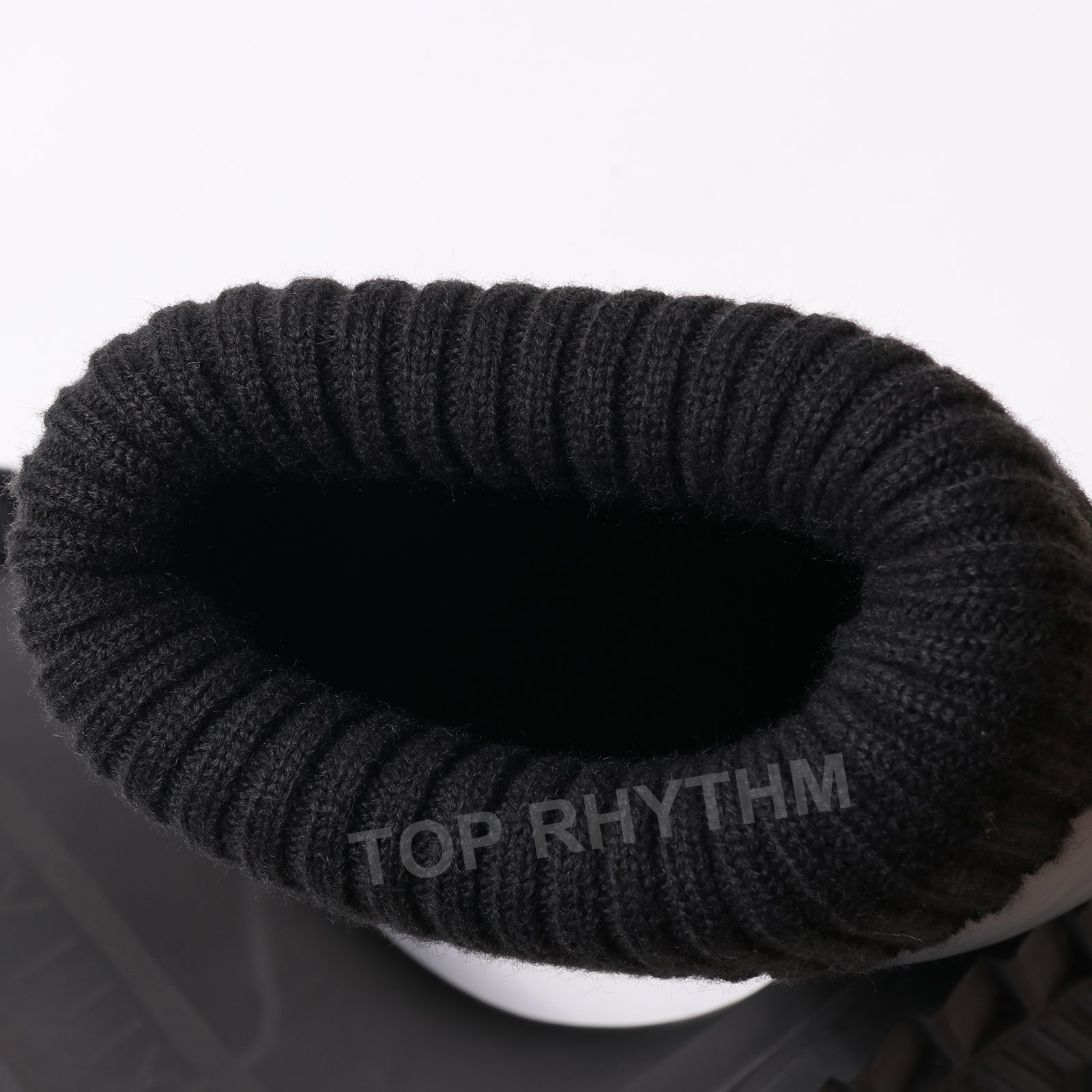 winter safety gumboots premium custom gumboots black knitting ladies wellington boots women