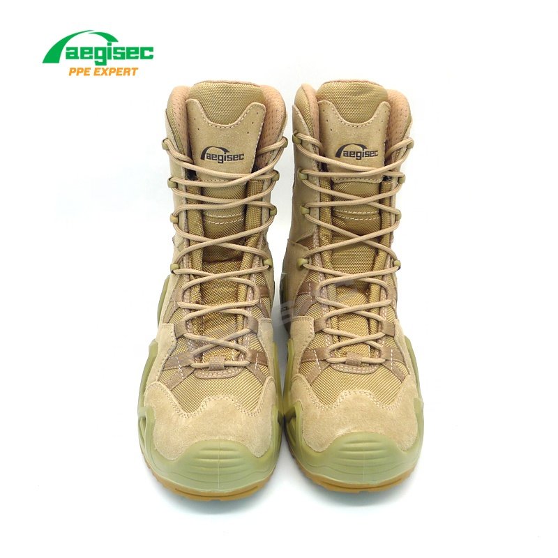 AEGISEC cow suede best desert hiking boots insulated slip oil resistant waterproof combat work boots