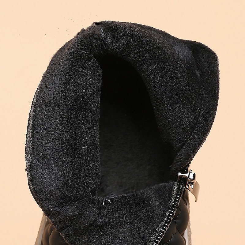 Hot Sell Children Thicken The Fleece Boots Girls Soft-Soled Boots Kids Children Black Boots For Girls