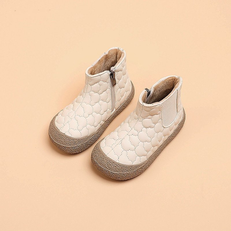 Hot Sell Children Thicken The Fleece Boots Girls Soft-Soled Boots Kids Children Black Boots For Girls
