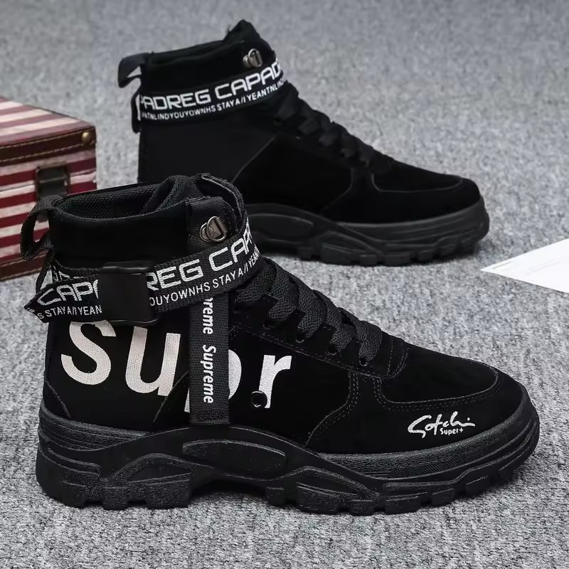 Soft Anti-Slip Canvas TPU Lace-Up Boots Camouflage Pattern Ankle Height for Summer Winter Season Upper Material Suede