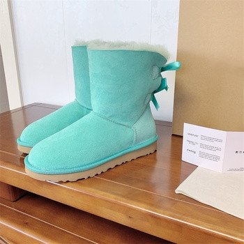 Fashion inside & outside real Genuine Cow Leather wool fur boots kids snow flat leather winter warm boots