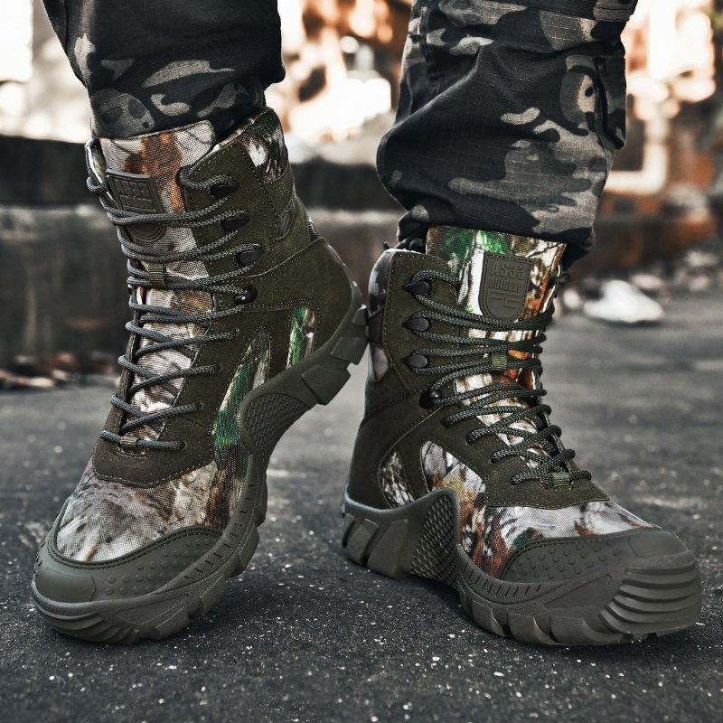 Greatshoes Mens Custom Leather Safe Boots,Slip Resistant Jungle Boots,Hiking Shoes Boot Outdoor Boots For Man