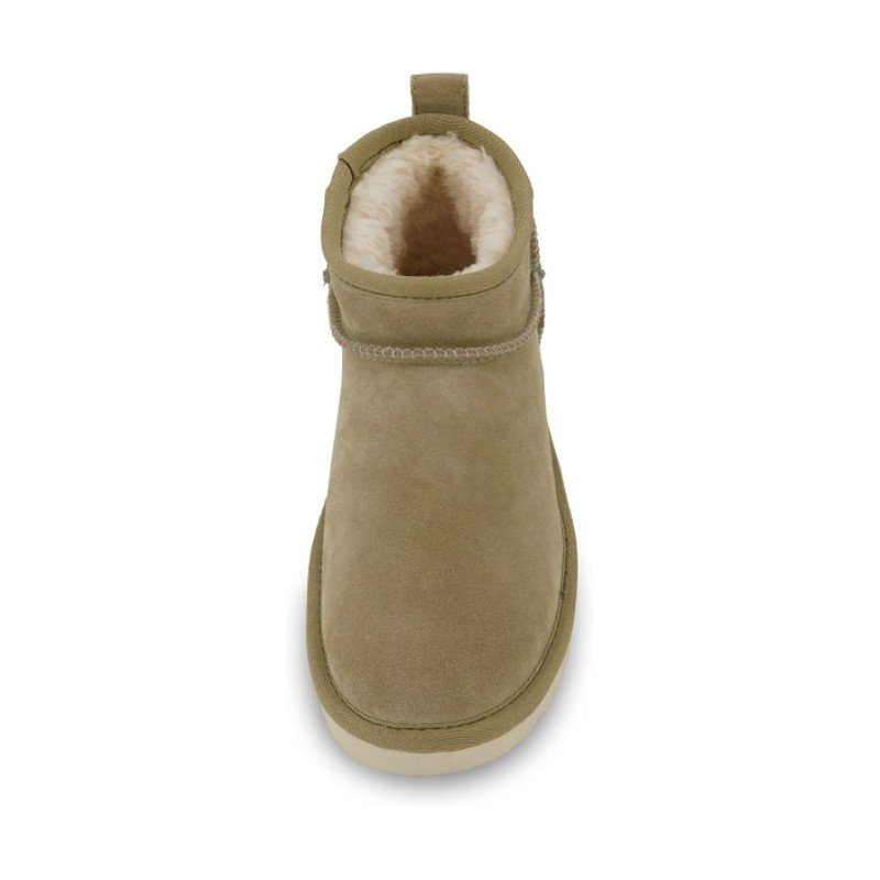 Wholesale Winter Outdoor Genuine Leather Anti Slip Girl Warm Furry Fur Short Snow Board Boots Women Support customization