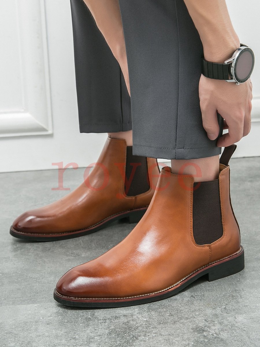 men casual shoes for mens shoes luxury brand high quality mens loafers black boots dress boots brown classic Wedding Shoes