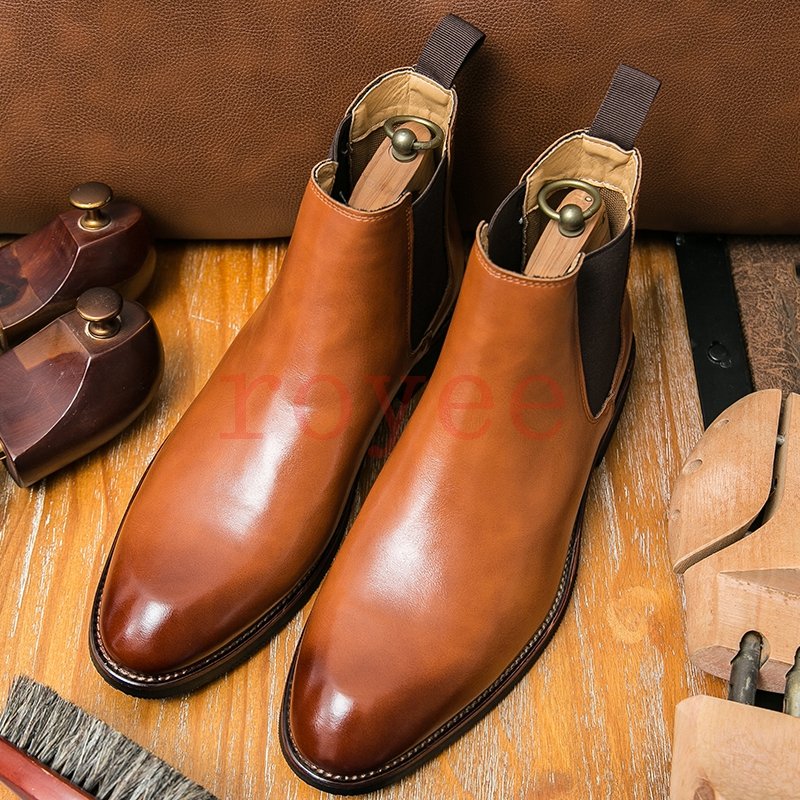 men casual shoes for mens shoes luxury brand high quality mens loafers black boots dress boots brown classic Wedding Shoes