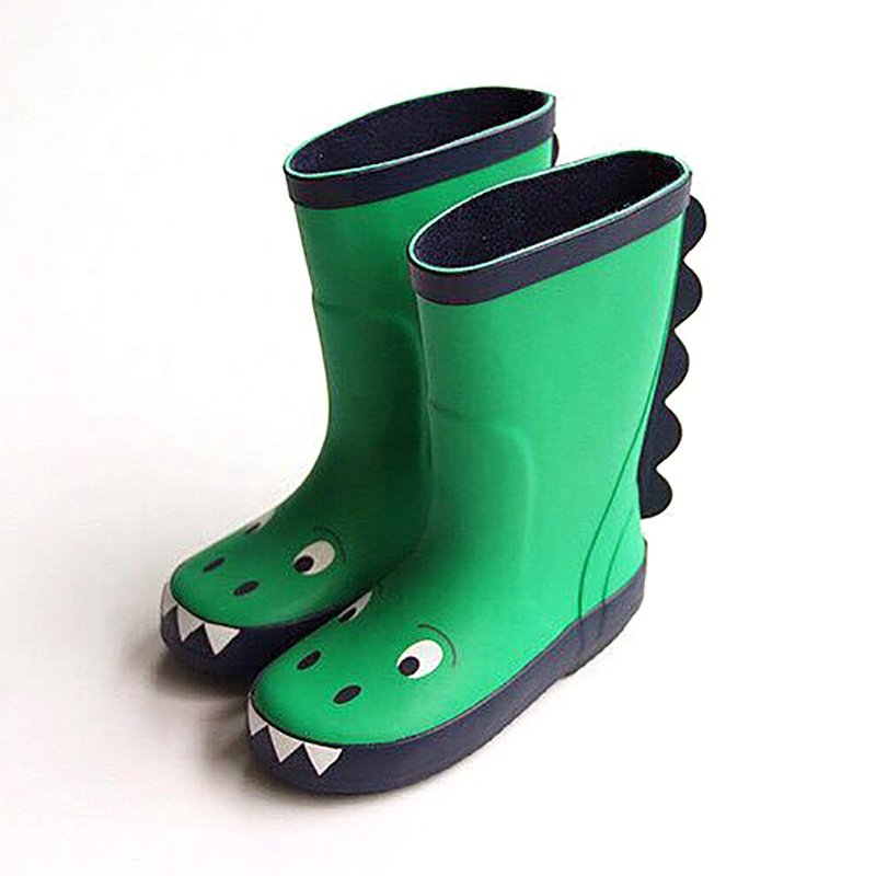 Water Shoes Three-dimensional Animal Dinosaur Non-slip Bee Rain Boots for Boys Cotton Fabric Unisex Silica Gel
