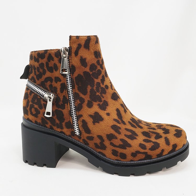 Lady Fashion Shoes Fashion Latest Design Booties Pu Leather Women Lady Ankle Short Chelsea Boots