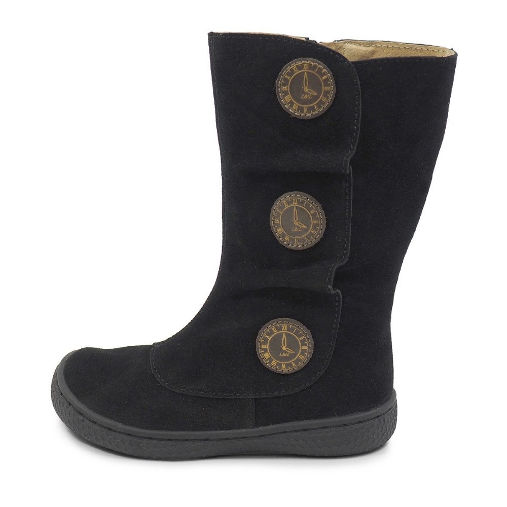 gum sole High Quality super soft barefoot flat breathable leather casual cute print western brown ankle boot for baby tod