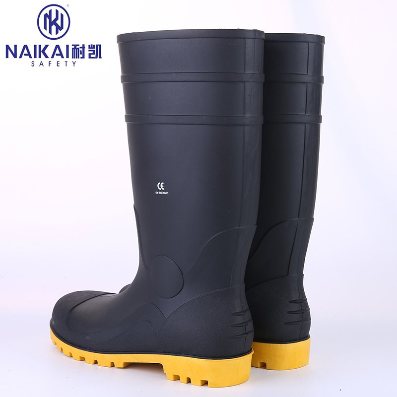 Factory Direct Sales PVC Rain Boots Waterproof For Fishing Steel Toe Wholesale Waterproof Safety Agriculture Rain Boots