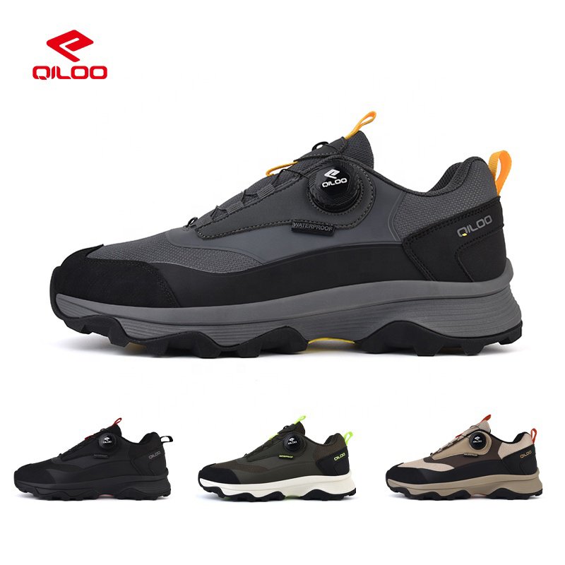 QILOO Men's High Quality Winter Hiking Boots Western Style Waterproof Sport Shoes with Anti Slippery Rubber Insole Wholesale