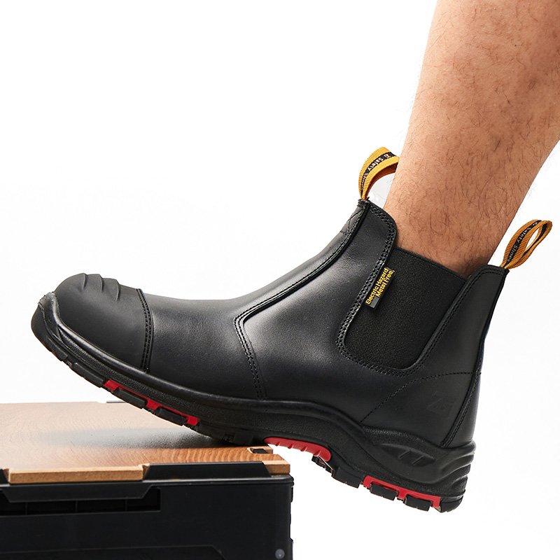 Hot Selling High Cut steel toe WaterProof Safety Shoes , smooth leather Mining Work Safety Boots