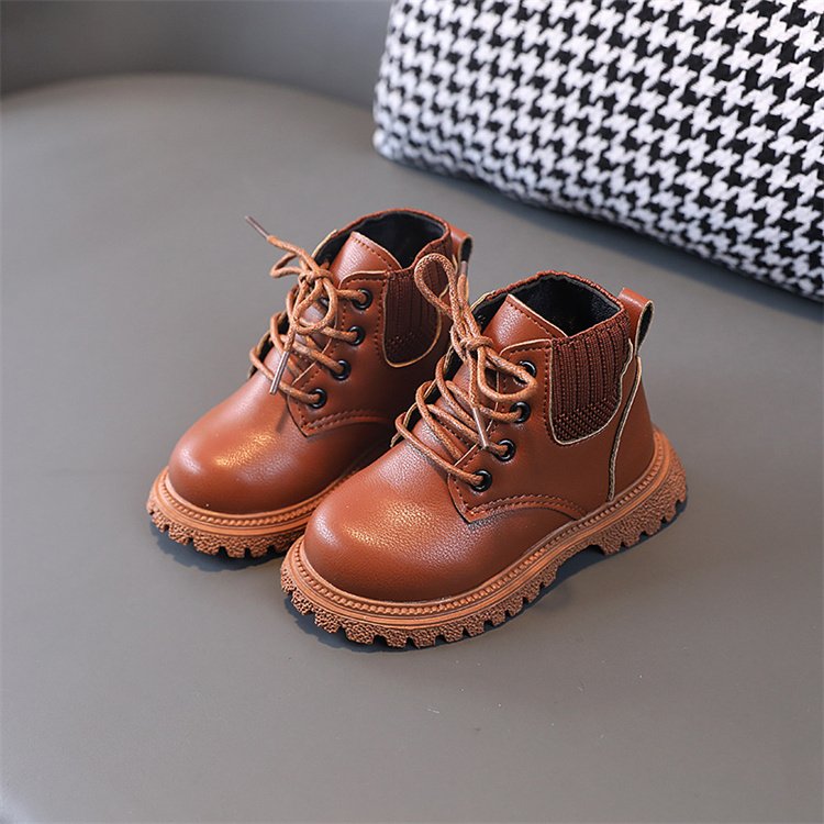 boy's girl's fashion kids solid color ankle boots designer boots for kids