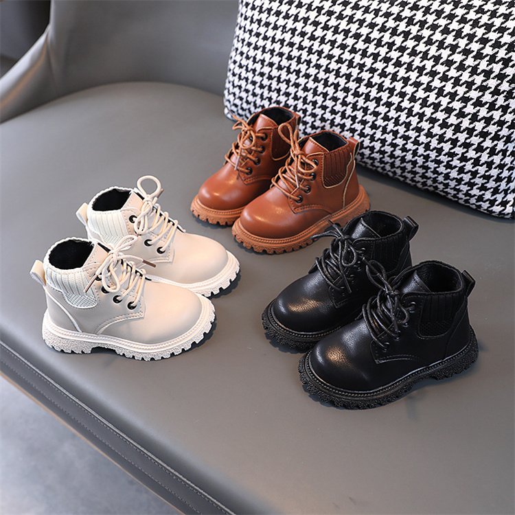 boy's girl's fashion kids solid color ankle boots designer boots for kids