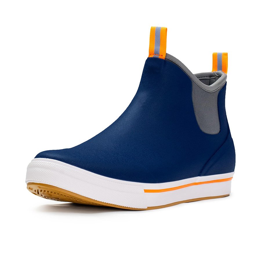 Men Waterproof Fishing Rain Boots Anti-Slip Rubber Boots with Breathable Neoprene Lining