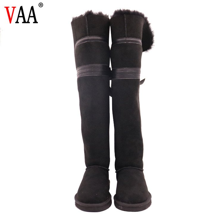 CF-118 Free Samples Double Face Australian Sheepskin Warm Winter Snow High Boots
