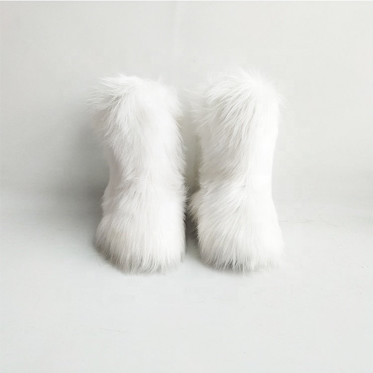 2020 New Arrive Winter Boots Women Shoes Ladies Faux Fur Boots PVC Midi Women's Snow Boots Winter Ii Waterproof Fur Lined Chart