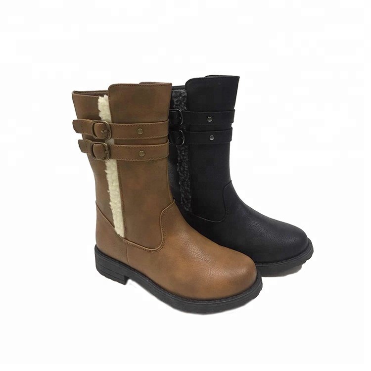 Wholesale Girls Leather Snow Boots For Kids