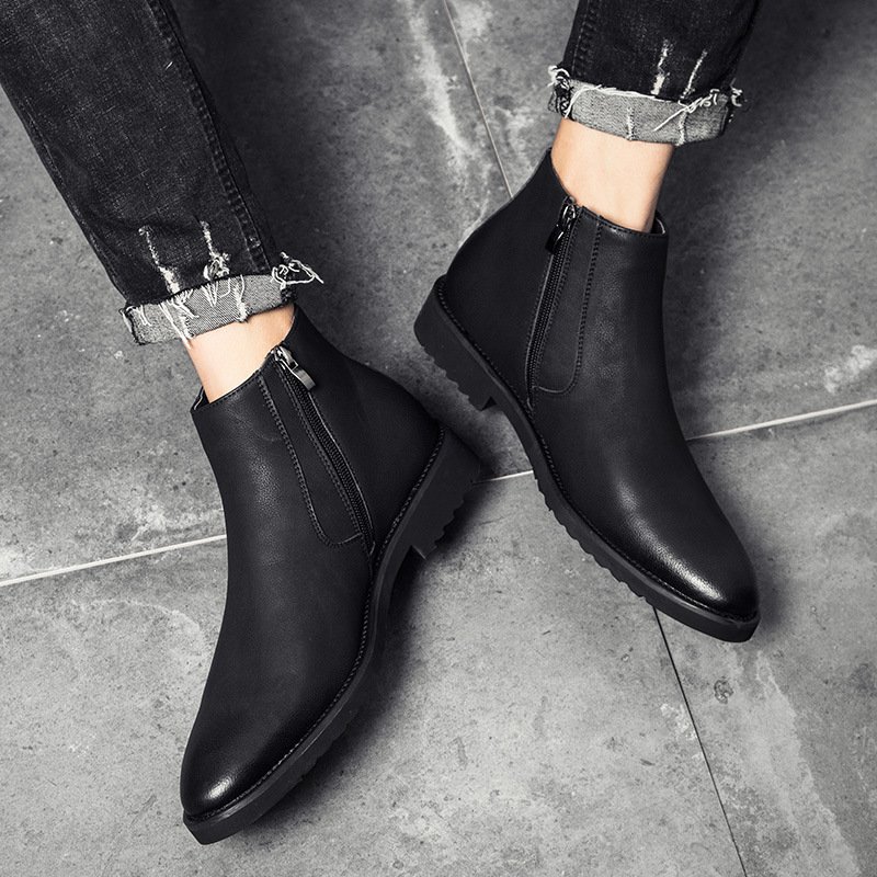 Men's shoes simple fashion style casual boots short boots