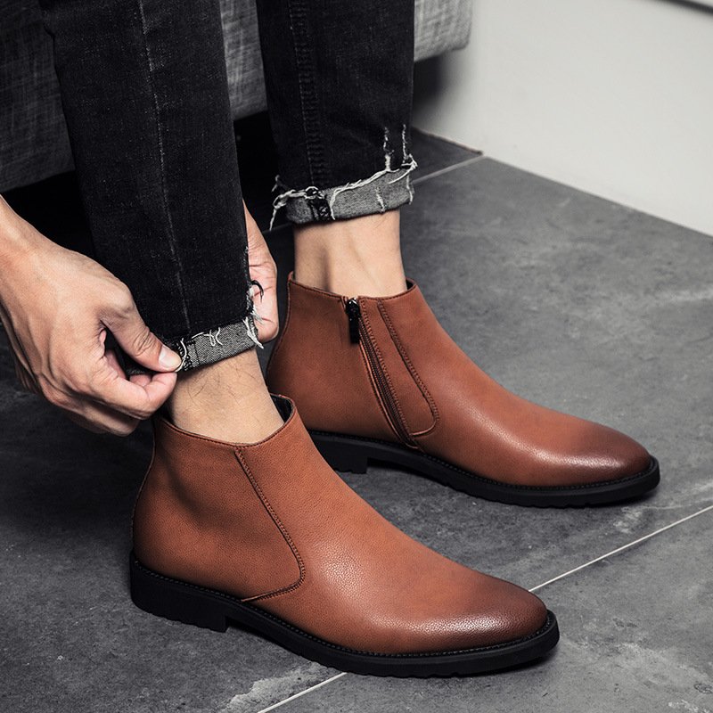 Men's shoes simple fashion style casual boots short boots