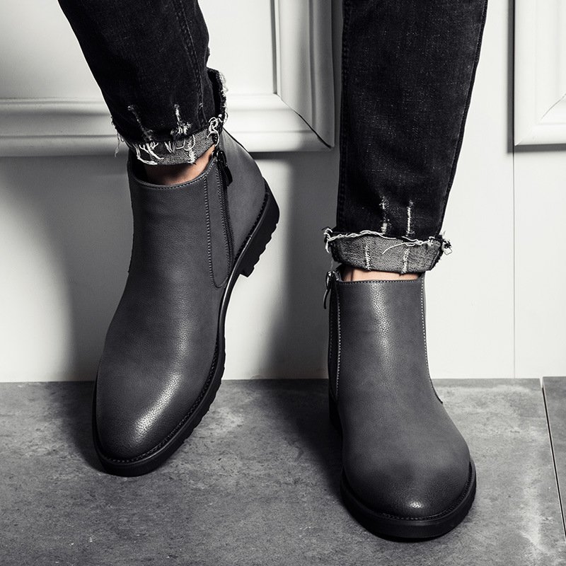 Men's shoes simple fashion style casual boots short boots