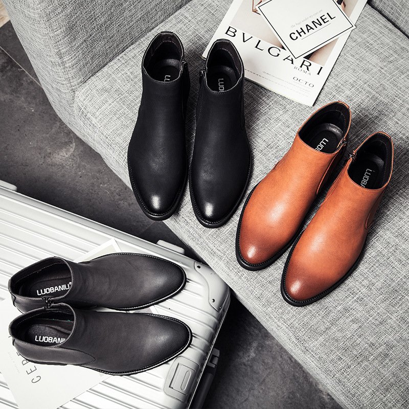 Men's shoes simple fashion style casual boots short boots