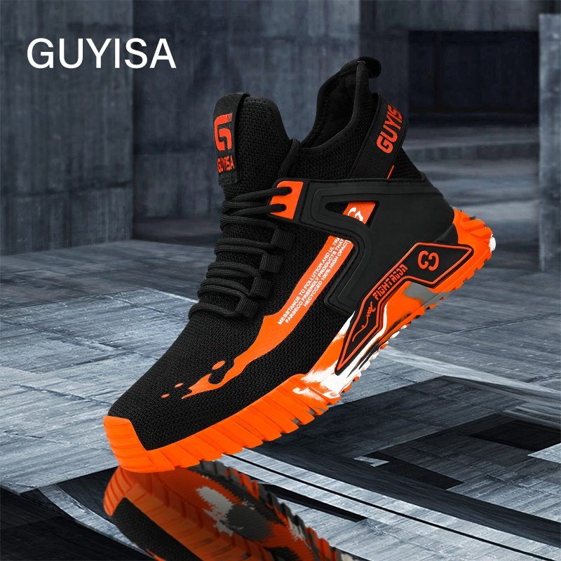 GUYISA Fashion safety shoes Outdoor sports steel toe breathable work boot