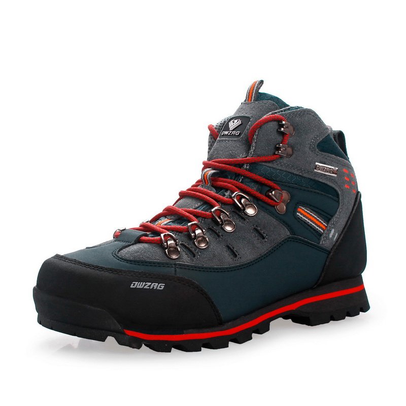 Men's Multifunction High-Top Cow Leather Hiking Boot Waterproof Outdoor Trekking Climbing Sneakers Winter Summer Mountain