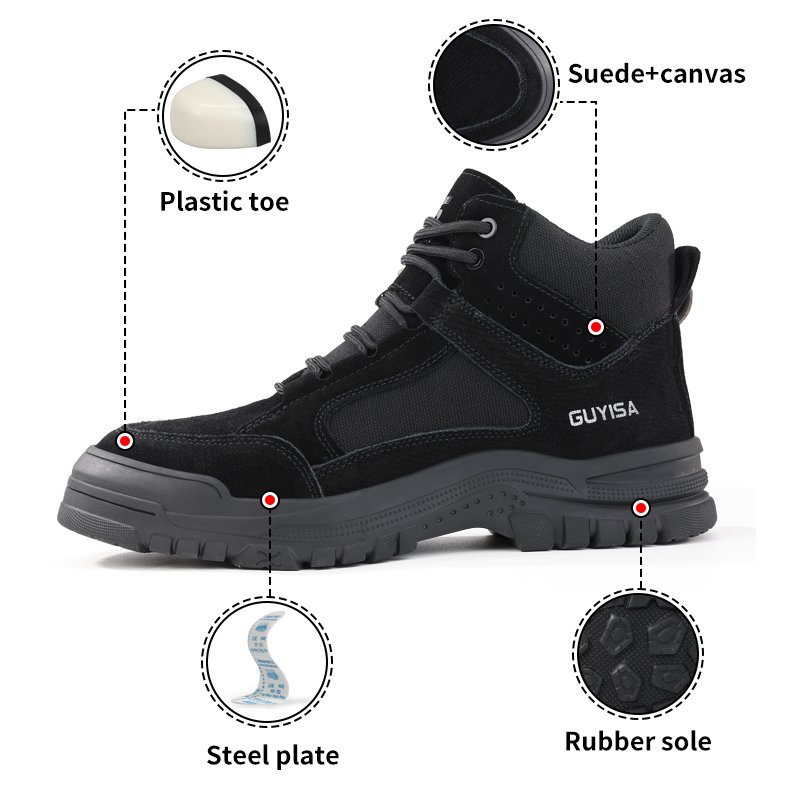 GUYISA insulated 10KV anti-smash anti-puncture safety boots durable rubber outsole safety boots