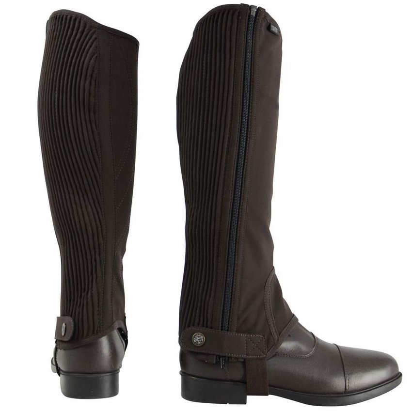 Custom Designed Horse Half Chaps Knee-High Genuine Leather PU Boots Stylish round Western Cowboy Mini Chaps for Winter