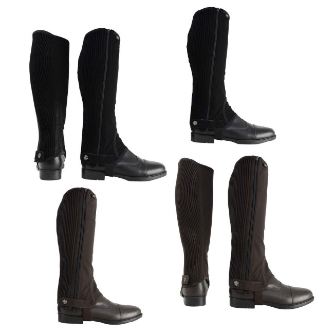 Custom Designed Horse Half Chaps Knee-High Genuine Leather PU Boots Stylish round Western Cowboy Mini Chaps for Winter
