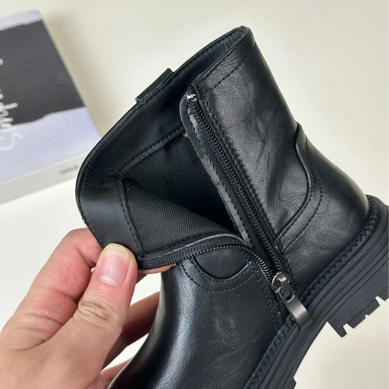 Autumn Children's Boys Girls Round Toe Chunky Heel Fashion Ankle Boots Winter Kids Toddler ZIP Solid Short Modern Boots