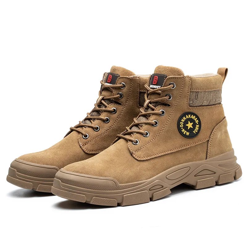 Rubber Leather Boots Tactical Men Desert Jungle Safety Shoes Outdoor Camping Sale High Top Waterproof EVA Winter Shoes for Men