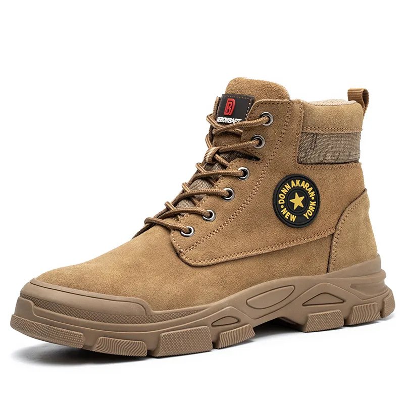 Rubber Leather Boots Tactical Men Desert Jungle Safety Shoes Outdoor Camping Sale High Top Waterproof EVA Winter Shoes for Men